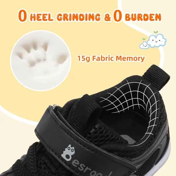 Besroad Toddler Shoes Boys Girls Barefoot Sneakers Kids Breathable Walking Shoes Lightweight Strap Anti-Slip Sole Tennis Shoes