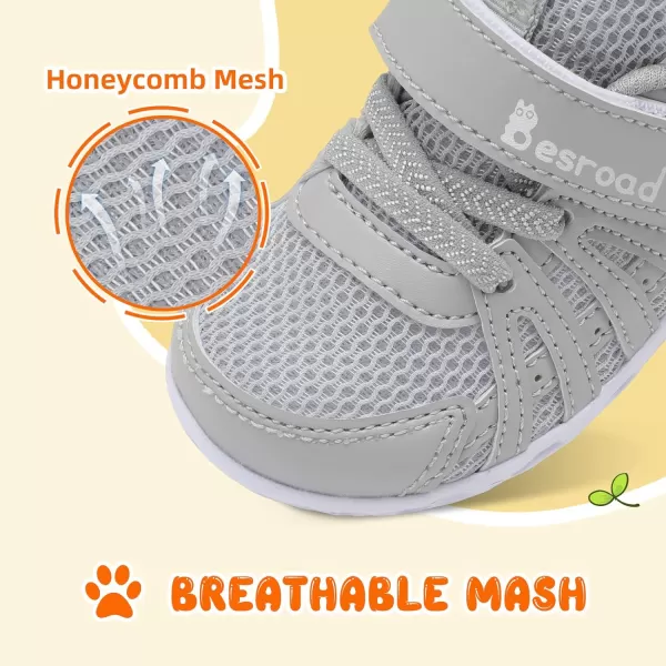 Besroad Toddler Shoes Boys Girls Barefoot Sneakers Kids Breathable Walking Shoes Lightweight Strap Anti-Slip Sole Tennis Shoes