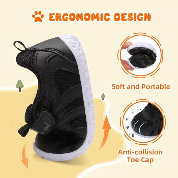 Besroad Toddler Shoes Boys Girls Barefoot Sneakers Kids Breathable Walking Shoes Lightweight Strap Anti-Slip Sole Tennis Shoes