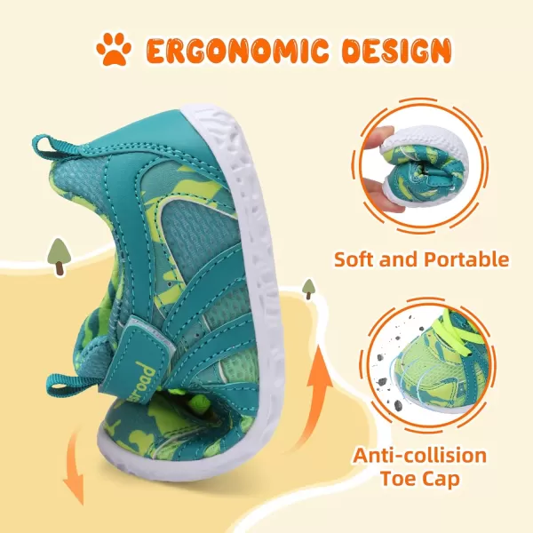 Besroad Toddler Shoes Boys Girls Barefoot Sneakers Kids Breathable Walking Shoes Lightweight Strap Anti-Slip Sole Tennis Shoes