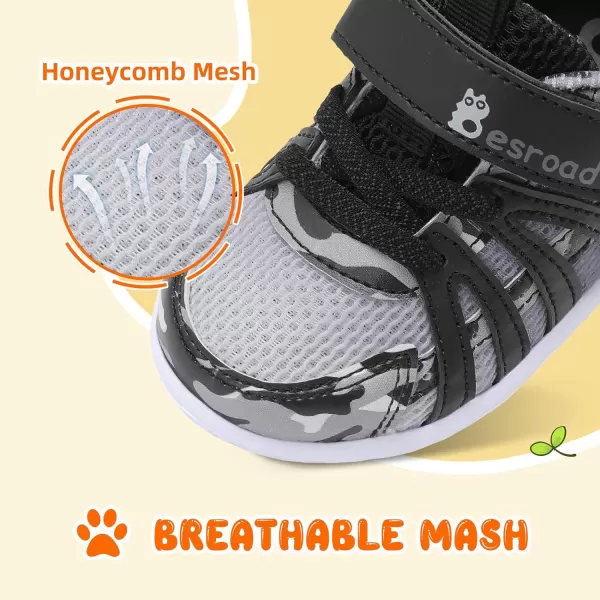 Besroad Toddler Shoes Boys Girls Barefoot Sneakers Kids Breathable Walking Shoes Lightweight Strap Anti-Slip Sole Tennis Shoes