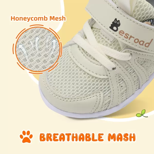 Besroad Toddler Shoes Boys Girls Barefoot Sneakers Kids Breathable Walking Shoes Lightweight Strap Anti-Slip Sole Tennis Shoes