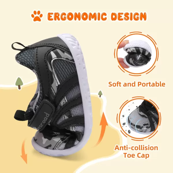 Besroad Toddler Shoes Boys Girls Barefoot Sneakers Kids Breathable Walking Shoes Lightweight Strap Anti-Slip Sole Tennis Shoes