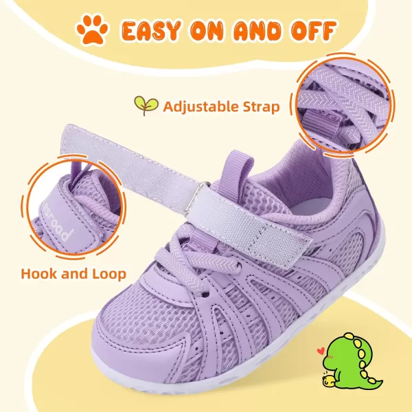 Besroad Toddler Shoes Boys Girls Barefoot Sneakers Kids Breathable Walking Shoes Lightweight Strap Anti-Slip Sole Tennis Shoes