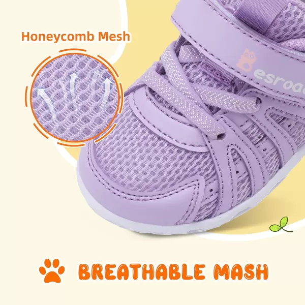 Besroad Toddler Shoes Boys Girls Barefoot Sneakers Kids Breathable Walking Shoes Lightweight Strap Anti-Slip Sole Tennis Shoes