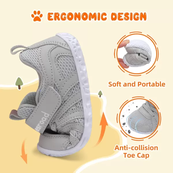 Besroad Toddler Shoes Boys Girls Barefoot Sneakers Kids Breathable Walking Shoes Lightweight Strap Anti-Slip Sole Tennis Shoes
