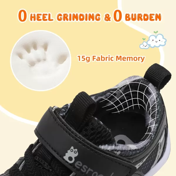 Besroad Toddler Shoes Boys Girls Barefoot Sneakers Kids Breathable Walking Shoes Lightweight Strap Anti-Slip Sole Tennis Shoes