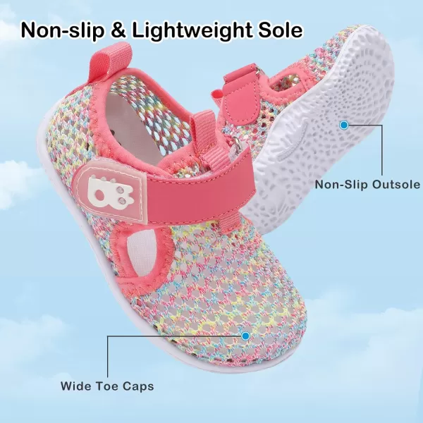 Besroad Toddler Sneakers Boys Girls Breathable Lightweight Walking Shoes Kids Running Athletic Tennis Non-Slip Daily Shoes Sandals…