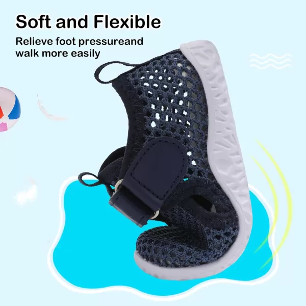 Besroad Toddler Sneakers Boys Girls Breathable Lightweight Walking Shoes Kids Running Athletic Tennis Non-Slip Daily Shoes Sandals…