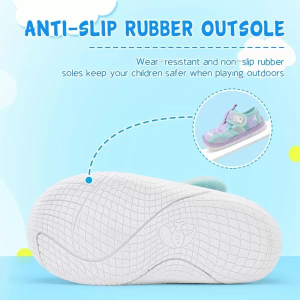Besroad Toddler Water Shoes Boys Girls Qucik Dry Sport Beach Sandals Non-Slip Barefoot Aqua Socks Swim Shoes