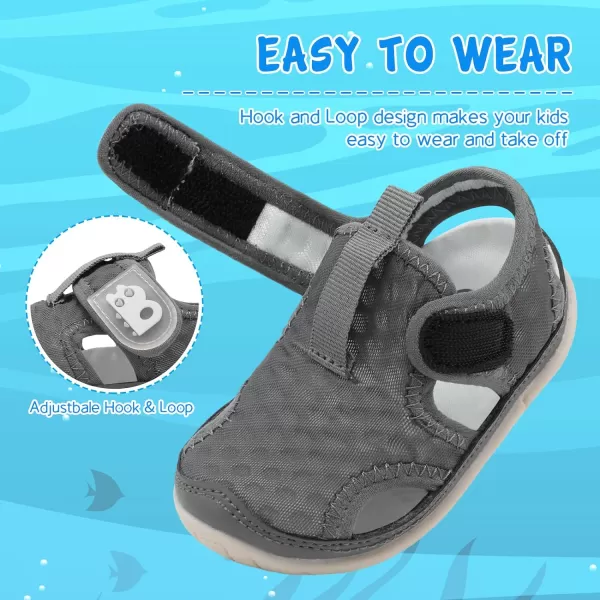 Besroad Toddler Water Shoes Boys Girls Qucik Dry Sport Beach Sandals Non-Slip Barefoot Aqua Socks Swim Shoes
