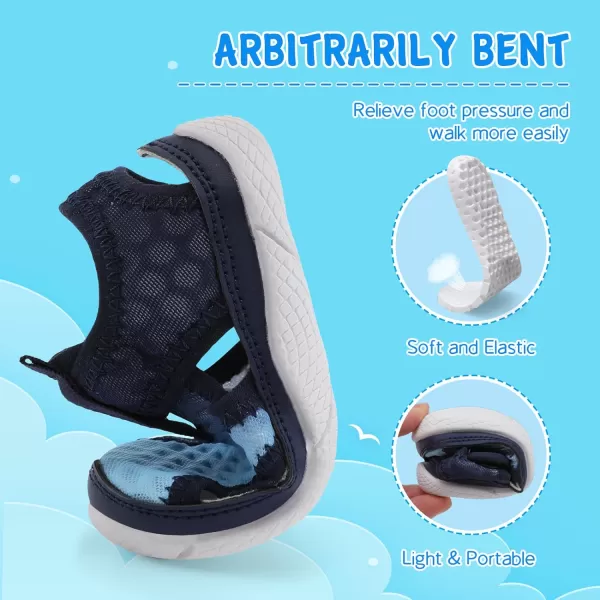 Besroad Toddler Water Shoes Boys Girls Qucik Dry Sport Beach Sandals Non-Slip Barefoot Aqua Socks Swim Shoes