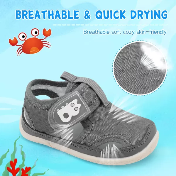 Besroad Toddler Water Shoes Boys Girls Qucik Dry Sport Beach Sandals Non-Slip Barefoot Aqua Socks Swim Shoes