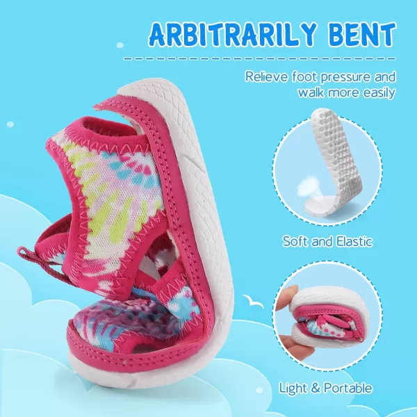 Besroad Toddler Water Shoes Boys Girls Qucik Dry Sport Beach Sandals Non-Slip Barefoot Aqua Socks Swim Shoes