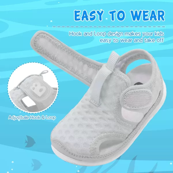 Besroad Toddler Water Shoes Boys Girls Qucik Dry Sport Beach Sandals Non-Slip Barefoot Aqua Socks Swim Shoes
