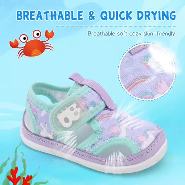 Besroad Toddler Water Shoes Boys Girls Qucik Dry Sport Beach Sandals Non-Slip Barefoot Aqua Socks Swim Shoes