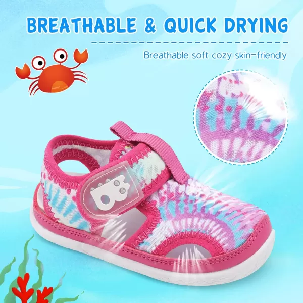 Besroad Toddler Water Shoes Boys Girls Qucik Dry Sport Beach Sandals Non-Slip Barefoot Aqua Socks Swim Shoes