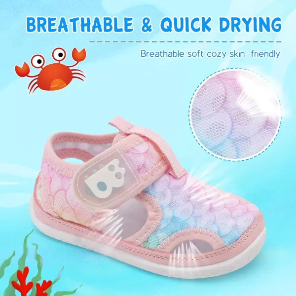 Besroad Toddler Water Shoes Boys Girls Qucik Dry Sport Beach Sandals Non-Slip Barefoot Aqua Socks Swim Shoes