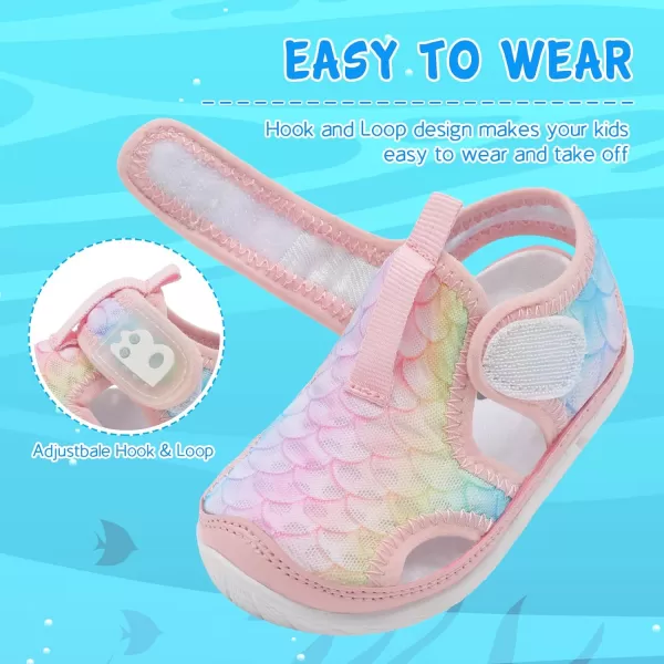 Besroad Toddler Water Shoes Boys Girls Qucik Dry Sport Beach Sandals Non-Slip Barefoot Aqua Socks Swim Shoes