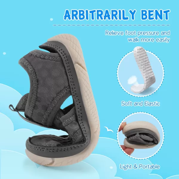 Besroad Toddler Water Shoes Boys Girls Qucik Dry Sport Beach Sandals Non-Slip Barefoot Aqua Socks Swim Shoes