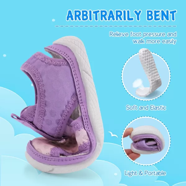 Besroad Toddler Water Shoes Boys Girls Qucik Dry Sport Beach Sandals Non-Slip Barefoot Aqua Socks Swim Shoes