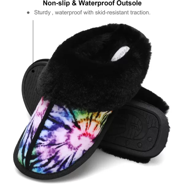 Besroad Winter Fuzzy House Slippers Sandals Plush Faux Fur Fluffy Flats Slippers Warm Slide Shoes for Women