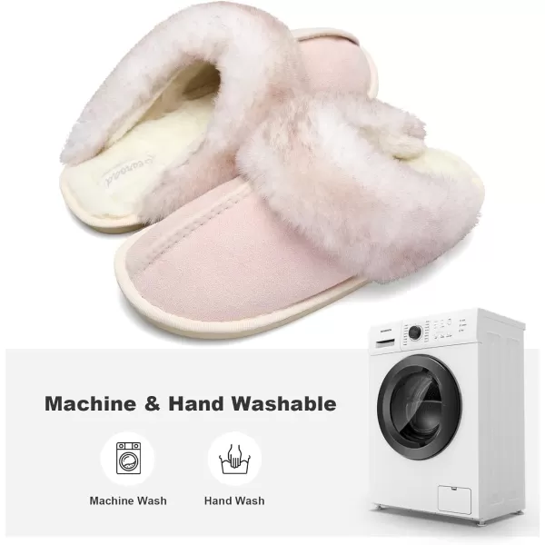 Besroad Winter Fuzzy House Slippers Sandals Plush Faux Fur Fluffy Flats Slippers Warm Slide Shoes for Women