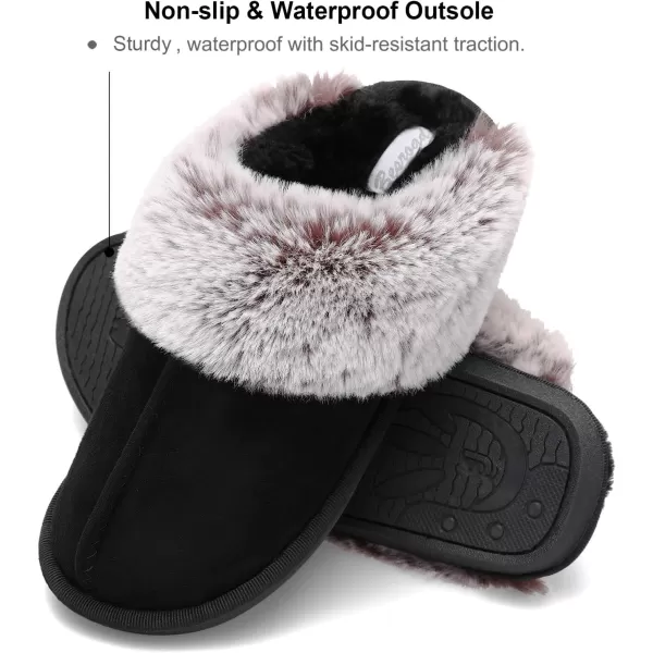 Besroad Winter Fuzzy House Slippers Sandals Plush Faux Fur Fluffy Flats Slippers Warm Slide Shoes for Women