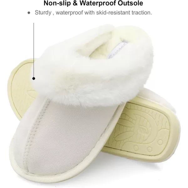 Besroad Winter Fuzzy House Slippers Sandals Plush Faux Fur Fluffy Flats Slippers Warm Slide Shoes for Women
