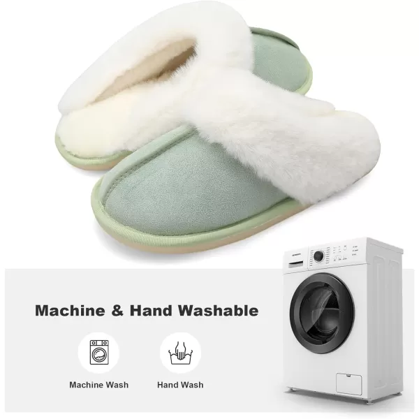 Besroad Winter Fuzzy House Slippers Sandals Plush Faux Fur Fluffy Flats Slippers Warm Slide Shoes for Women