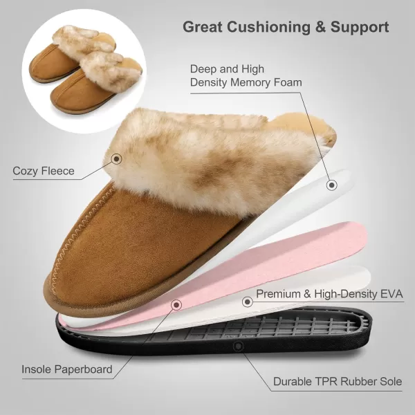 Besroad Winter Fuzzy House Slippers Sandals Plush Faux Fur Fluffy Flats Slippers Warm Slide Shoes for Women