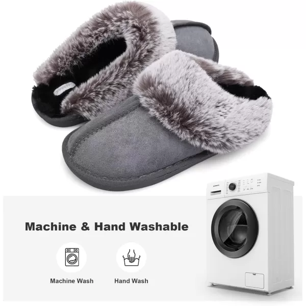 Besroad Winter Fuzzy House Slippers Sandals Plush Faux Fur Fluffy Flats Slippers Warm Slide Shoes for Women