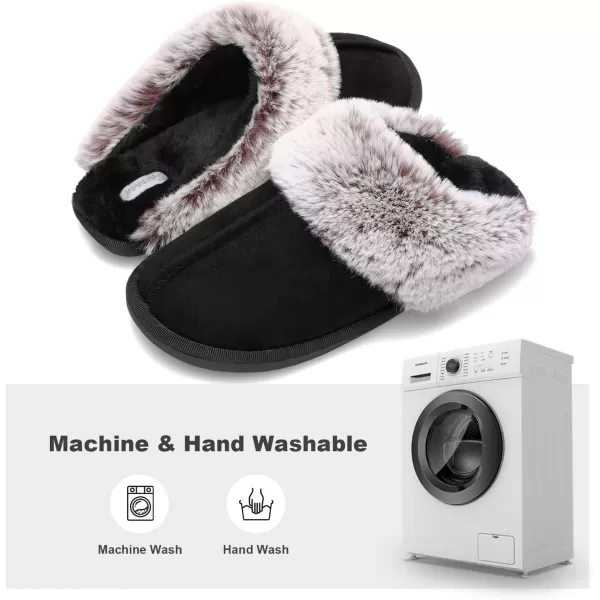 Besroad Winter Fuzzy House Slippers Sandals Plush Faux Fur Fluffy Flats Slippers Warm Slide Shoes for Women