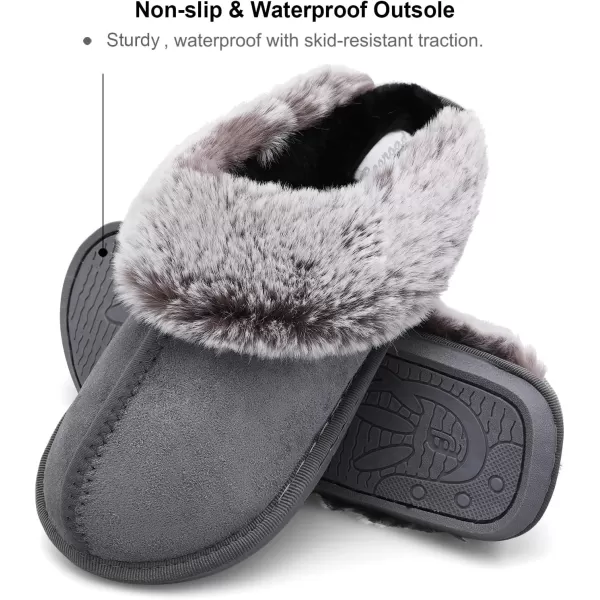 Besroad Winter Fuzzy House Slippers Sandals Plush Faux Fur Fluffy Flats Slippers Warm Slide Shoes for Women