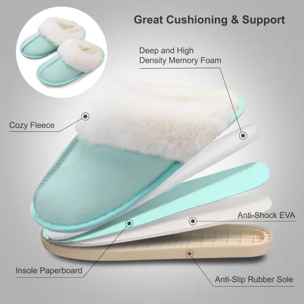 Besroad Winter Fuzzy House Slippers Sandals Plush Faux Fur Fluffy Flats Slippers Warm Slide Shoes for Women