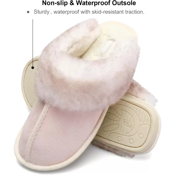 Besroad Winter Fuzzy House Slippers Sandals Plush Faux Fur Fluffy Flats Slippers Warm Slide Shoes for Women