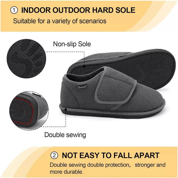 Besroad Womens Furry Memory Foam House Slippers Adjustable Plush Comfy Bedroom Shoes Winter Closed Back Slippers Indoor Outdoor