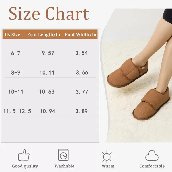 Besroad Womens Furry Memory Foam House Slippers Adjustable Plush Comfy Bedroom Shoes Winter Closed Back Slippers Indoor Outdoor