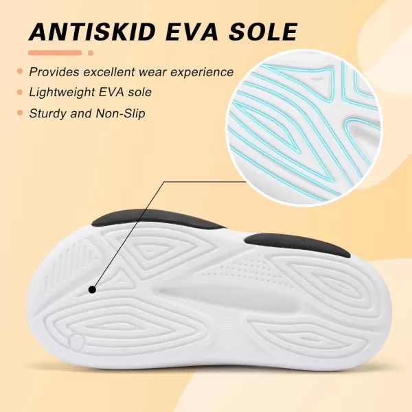 Besroad Womens Mens Cloud Slippers Recovery Sandals Arch Support Sport Slides Non-Slip Thick Cushion Reduces Stress on Feet Quick Drying Shower Slippers Bathroom Sandals Indoor Outdoor Post-Exercise