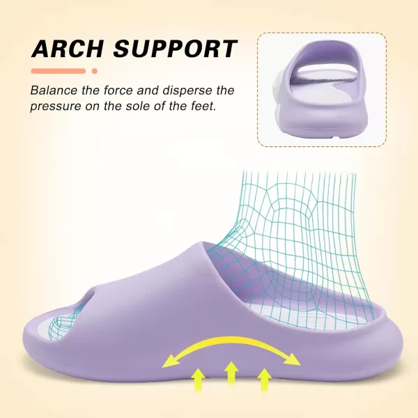 Besroad Womens Mens Cloud Slippers Recovery Sandals Arch Support Sport Slides Non-Slip Thick Cushion Reduces Stress on Feet Quick Drying Shower Slippers Bathroom Sandals Indoor Outdoor Post-Exercise