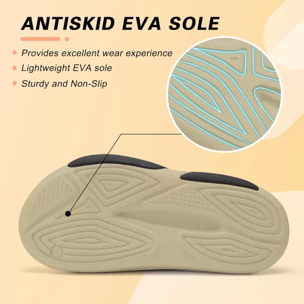 Besroad Womens Mens Cloud Slippers Recovery Sandals Arch Support Sport Slides Non-Slip Thick Cushion Reduces Stress on Feet Quick Drying Shower Slippers Bathroom Sandals Indoor Outdoor Post-Exercise