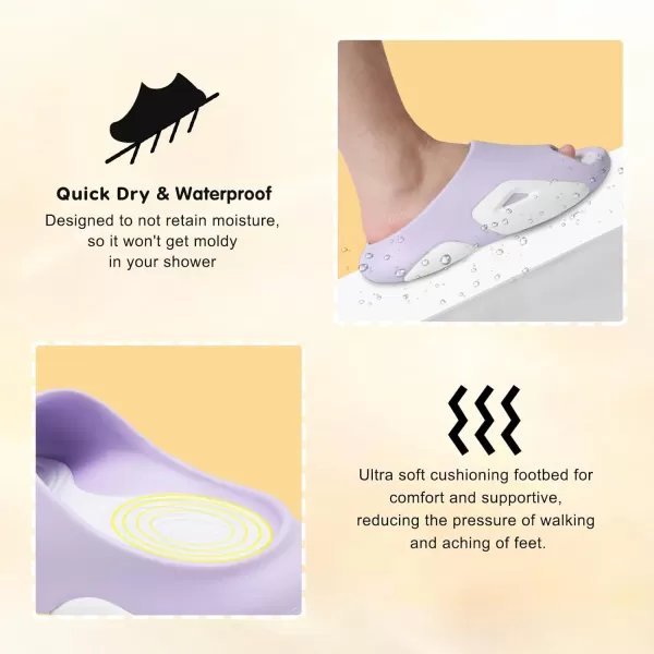 Besroad Womens Mens Cloud Slippers Recovery Sandals Arch Support Sport Slides Non-Slip Thick Cushion Reduces Stress on Feet Quick Drying Shower Slippers Bathroom Sandals Indoor Outdoor Post-Exercise