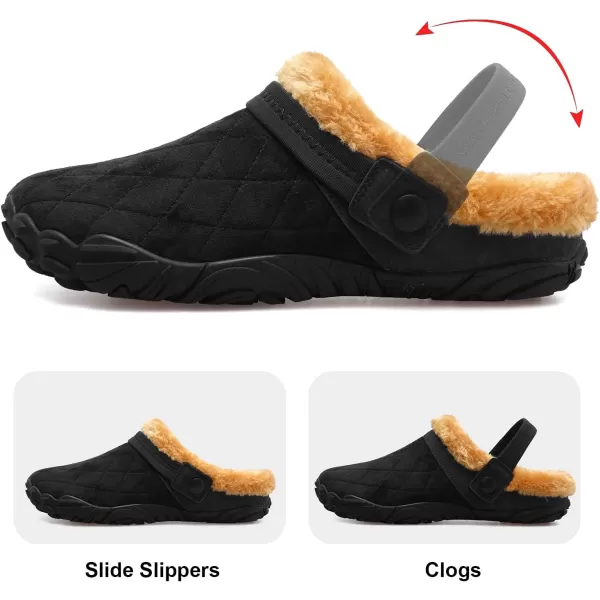 Besroad Womens Mens Furry Slides House Slippers Fuzzy Fluffy Bedroom Cozy Memory Foam Slippers Clogs