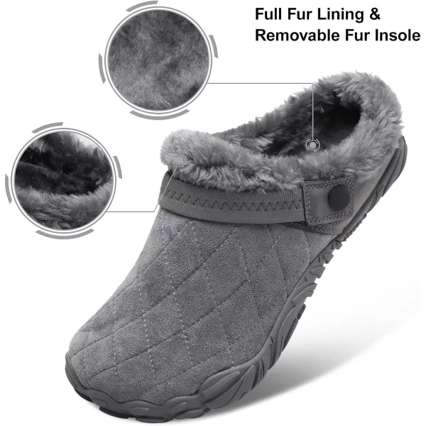 Besroad Womens Mens Furry Slides House Slippers Fuzzy Fluffy Bedroom Cozy Memory Foam Slippers Clogs