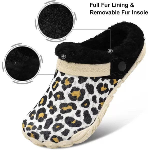 Besroad Womens Mens Furry Slides House Slippers Fuzzy Fluffy Bedroom Cozy Memory Foam Slippers Clogs