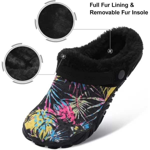 Besroad Womens Mens Furry Slides House Slippers Fuzzy Fluffy Bedroom Cozy Memory Foam Slippers Clogs