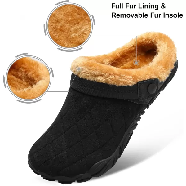 Besroad Womens Mens Furry Slides House Slippers Fuzzy Fluffy Bedroom Cozy Memory Foam Slippers Clogs