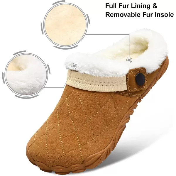 Besroad Womens Mens Furry Slides House Slippers Fuzzy Fluffy Bedroom Cozy Memory Foam Slippers Clogs