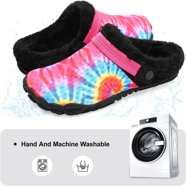 Besroad Womens Mens Furry Slides House Slippers Fuzzy Fluffy Bedroom Cozy Memory Foam Slippers Clogs