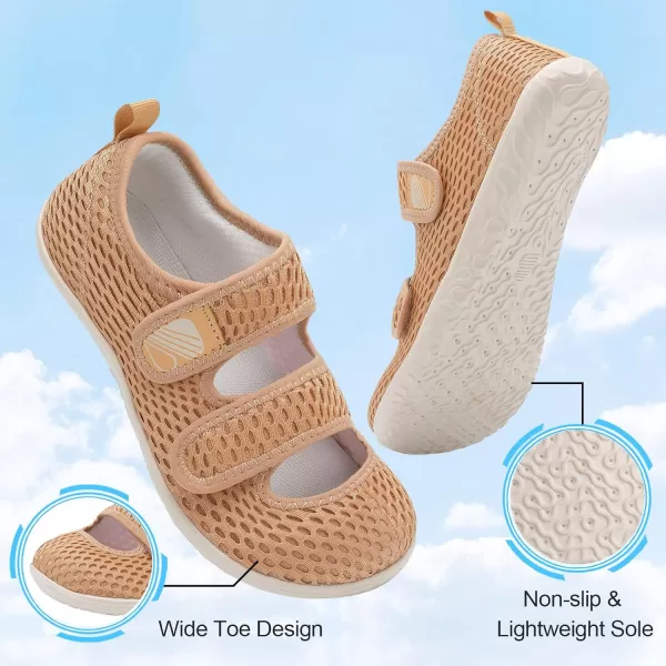 Besroad Womens Mens Slippers Lightweight Walking Shoes Adjustable Wide Diabetic Slippers Non-Slip Sneakers Sandals